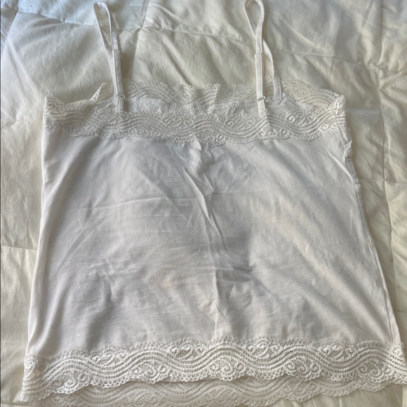 Ann Taylor White Lace Trim Camisole - Picture 4 of 4